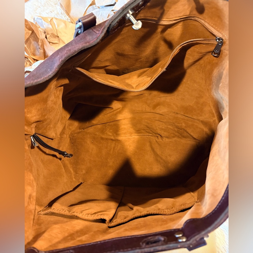 Patricia Nash Deep brown  Suede XL Tote, NOTE! price is firm. - Picture 4 of 8